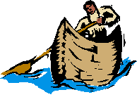 Indian in a canoe graphic
